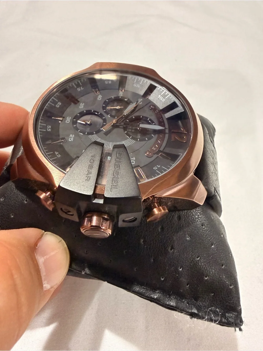 Diesel Black and Rose Gold Men's Chronograph Watch